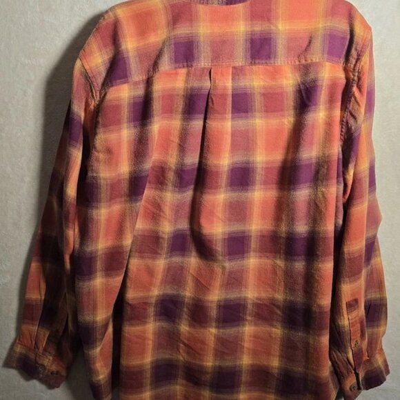 Eddie Bauer Classic Fit Flannel Shirt Mens 3XL Plaid Button Front Long Sleeve454 - Picture 4 of 7